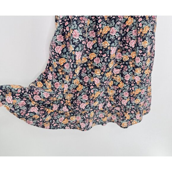 Old Navy Women’s Linen Blend Blue Floral Cami Sundress Sz Sm, Boho Preppy Summer - Picture 5 of 12